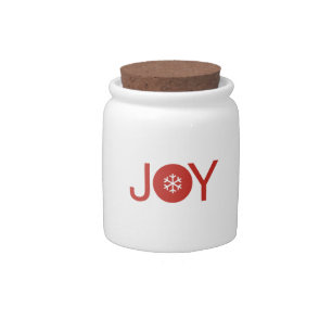 Joy Christmas Candy Jar