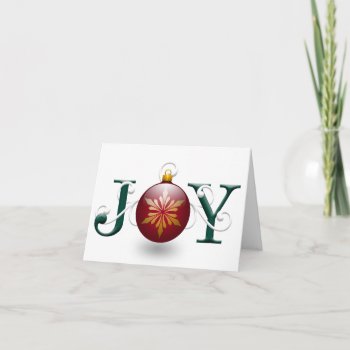 Joy Christmas Card by lamessegee at Zazzle