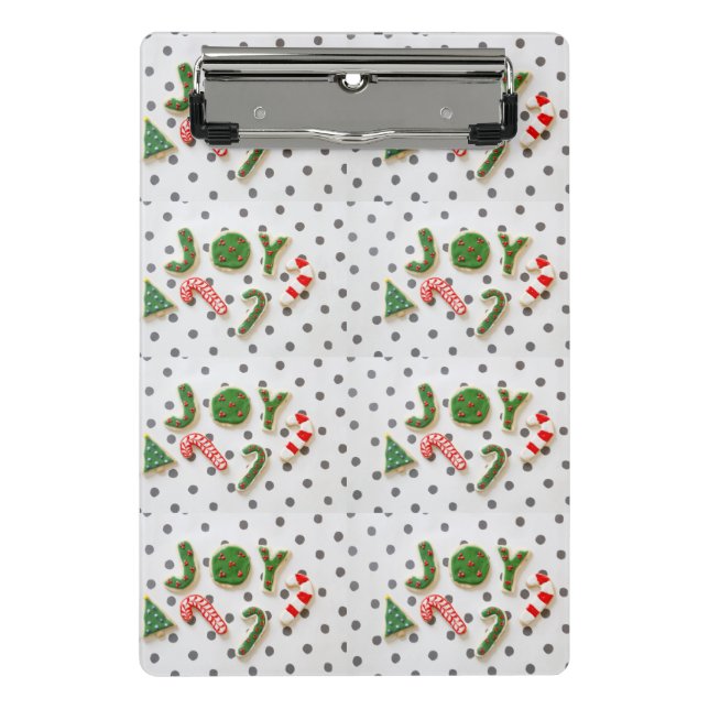 Joy Christmas cookies Mini Clipboard (Front)