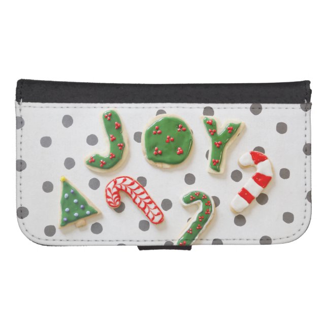 Joy Christmas cookies Samsung Galaxy Wallet Case (Front (Horizontal))