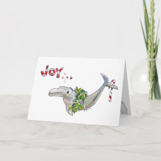 Joy Christmas Dolphin Porpoise of Life Holiday Card