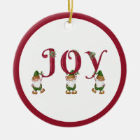 JOY Christmas Elves holding Letters