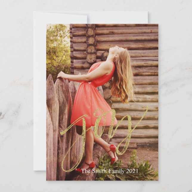 Joy Christmas Holiday Card (Front)