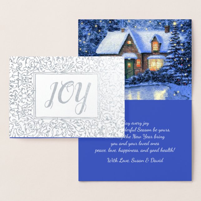 Joy. Christmas Holiday Luxury Foil Card (Display)