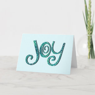 Joy Christmas Holiday Wish Family Friends Greeting Card