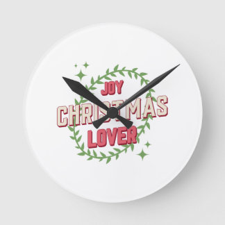 Joy Christmas Lover Round Clock