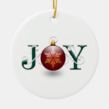 "joy" Christmas Ornament by lamessegee at Zazzle
