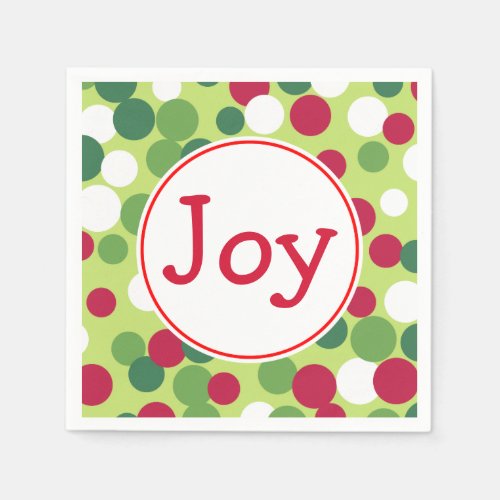 Joy Christmas Party Holiday Napkins