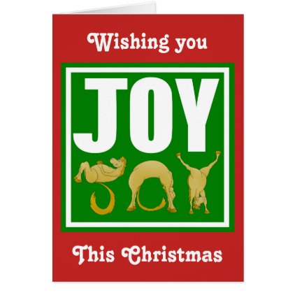 Joy Christmas Ponies Card