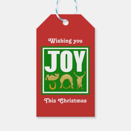 Joy Christmas Ponies Gift Tags