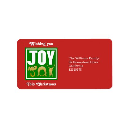 Joy Christmas Ponies Label
