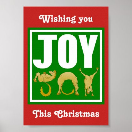 Joy Christmas Ponies Poster