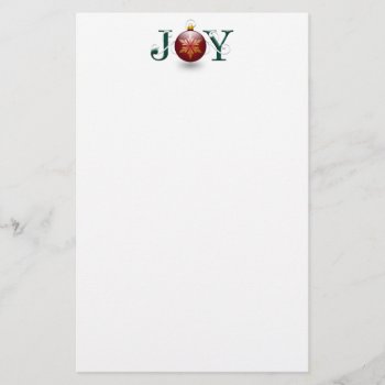 "joy" Christmas Stationery by lamessegee at Zazzle