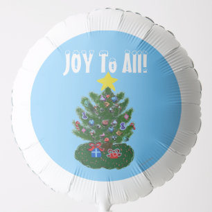 Joy Christmas Tree Balloons
