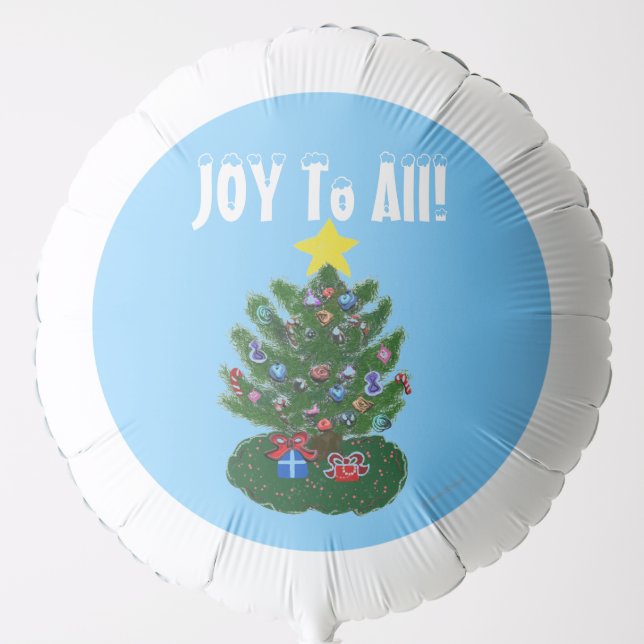 Joy Christmas Tree Balloons (Front)