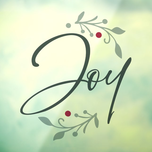 Joy Christmas Window or Wall Cling (Sheet 3)