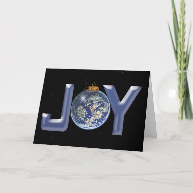JOY Christmas World Holiday Card (Front)