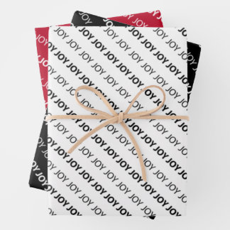 Joy, Christmas Wrapping Paper Sheets
