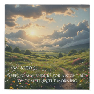 Joy Comes In the Morning Faux Canvas Print