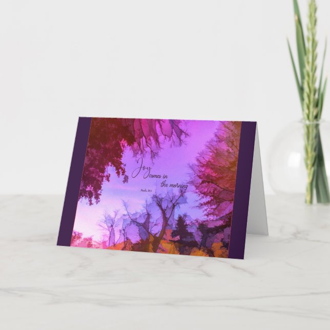 Joy comes in the Morning Holiday Card (Front)