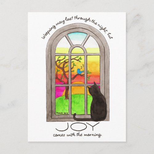 Joy Comes In the Morning Inspirational Postcard