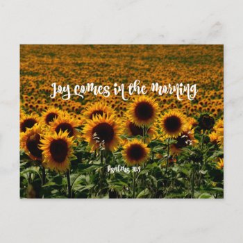 Joy Comes In The Morning Verse Postcard by Christian_Quote at Zazzle