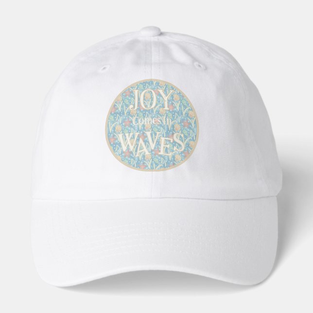 Joy Comes in Waves – Boho Beach  Hat (Front)