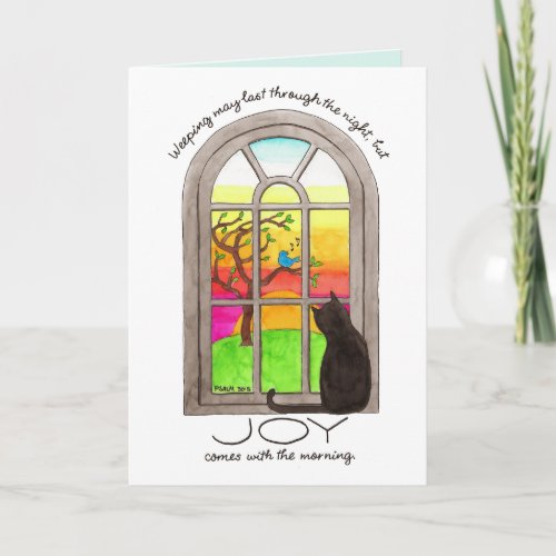 Joy Comes with the Morning Sympathy Card