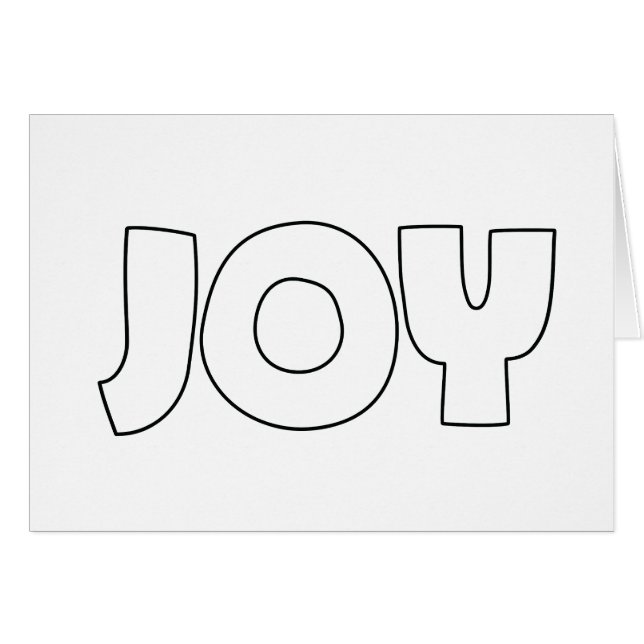 JOY (Create Your Own) Greeting Card (Front Horizontal)