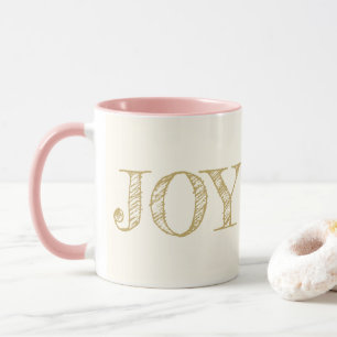 Joy Custom Color Mug Christmas Holiday Gift Mug