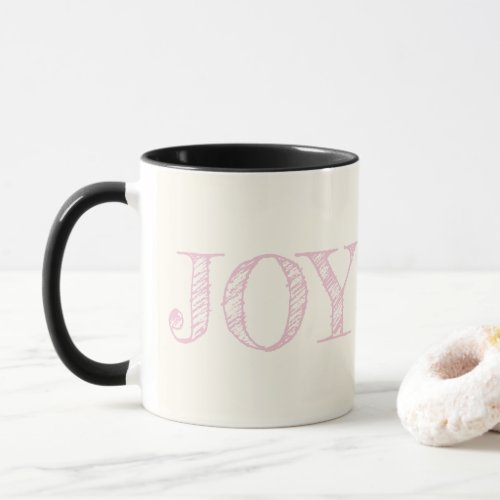 Joy Custom Color Mug Christmas Holiday Gift Mug