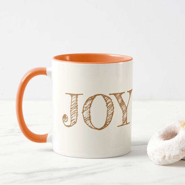 Joy Custom Color Mug Christmas Holiday Gift Mug (With Donut)