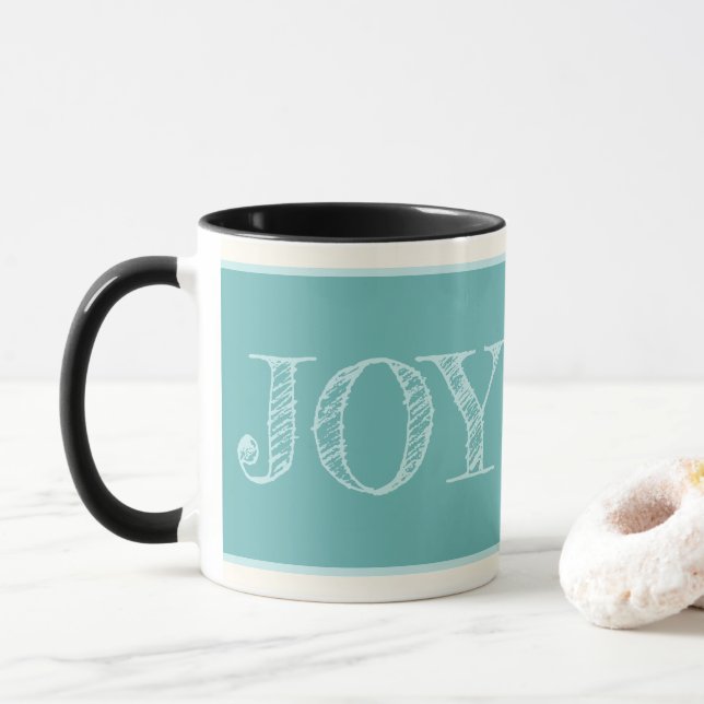 Joy Custom Color Mug Christmas Holiday Gift Mug (With Donut)