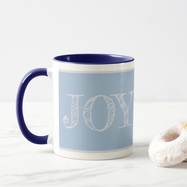 Joy Custom Color Mug Christmas Holiday Gift Mug (With Donut)