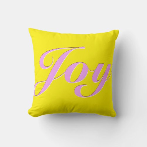 Joy Customizable Throw Pillow