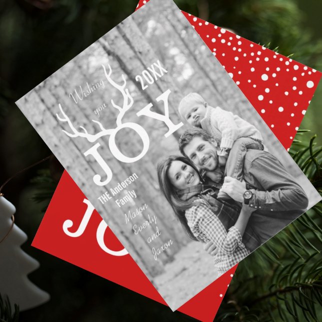 Joy Deer Antlers Holiday Christmas Any Color Back (Creator Uploaded)