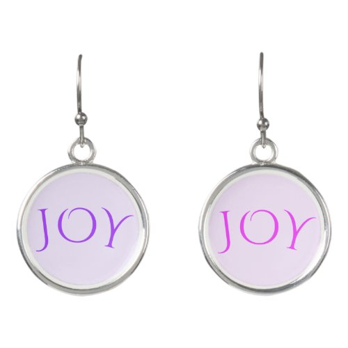 Joy Earrings Your Design Choose Text Colors Font