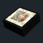 Joy! Elegant Gold Snowflakes Holiday Photo Gift Box<br><div class="desc">This gorgeous keepsake jewelry box makes a wonderful Christmas present,  or box for something even more special inside. The elegant design features a white background with festive gold snowflakes surrounding your photo. The caption reads: Joy! There is space for a short message or greeting and your name.</div>