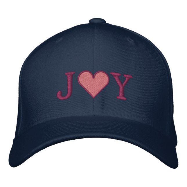 JOY EMBROIDERED BASEBALL CAP (Front)