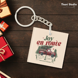 Joy en route Christmas Begins Truck & X-Mas Tree Keychain