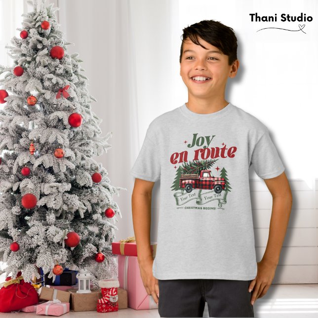 Joy en route Christmas Begins Truck & X-Mas Tree T-Shirt (Creator Uploaded)