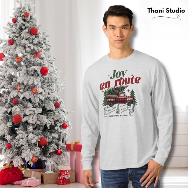 Joy en route Christmas Begins Truck & X-Mas Tree T-Shirt (Creator Uploaded)