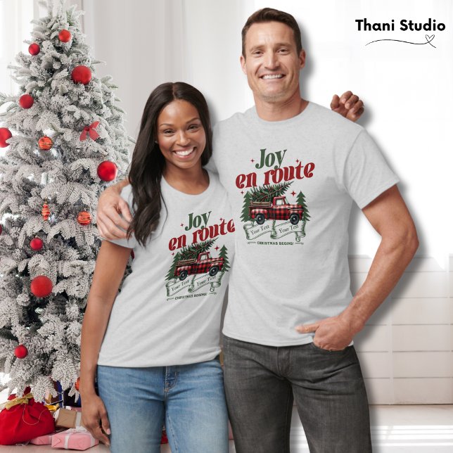 Joy en route Christmas Begins Truck & X-Mas Tree T-Shirt (Creator Uploaded)