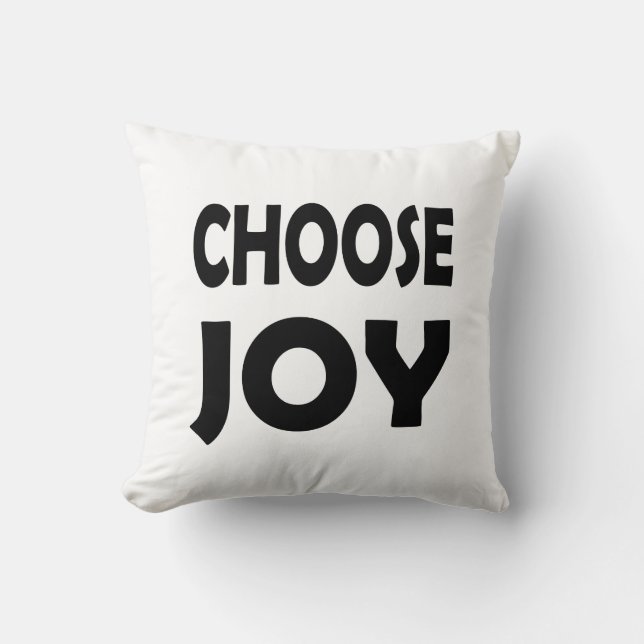 Joy Every Day | Inspirational Quote Throw Pillow (Front)