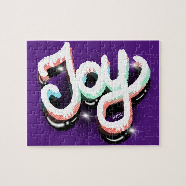 Joy Faith Street Art Hand Lettering Jigsaw Puzzle (Horizontal)