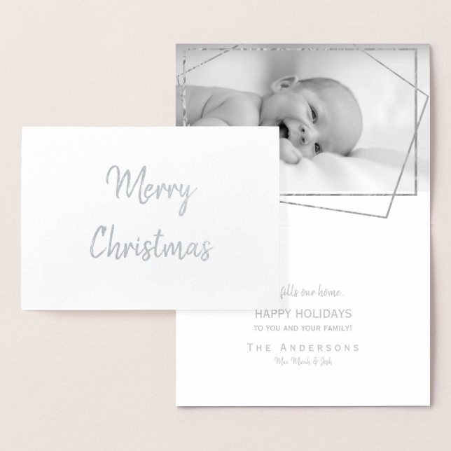 Joy Fills Our Home New Baby Photo Foil Card (Display)