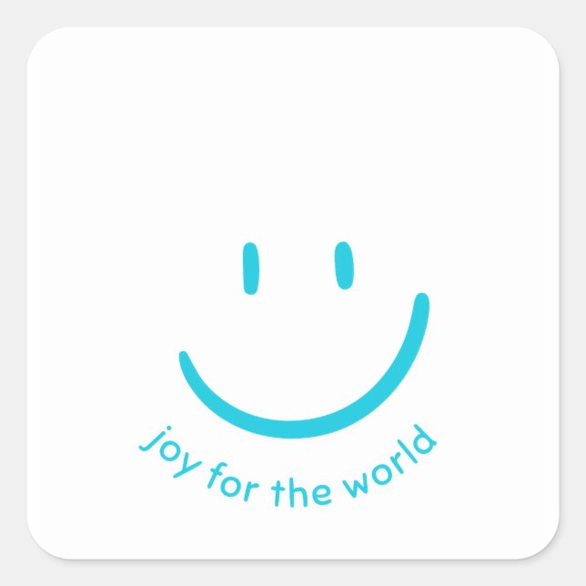Joy for the World Smiley Face Sticker (Front)