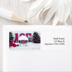 Joy Glass Ball Holiday Collection Label