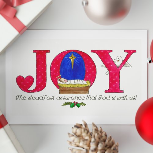 Joy God is with Us  Holiday Card