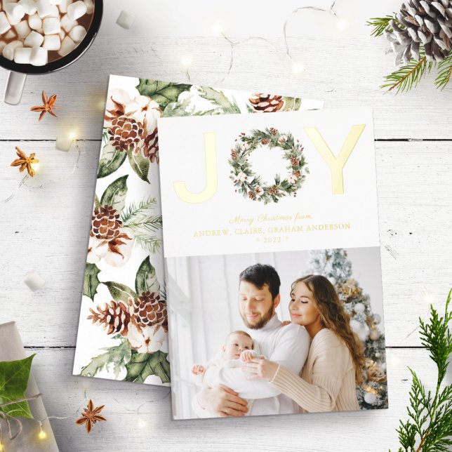 Joy Gold Foil Holiday Card (Creator Uploaded)